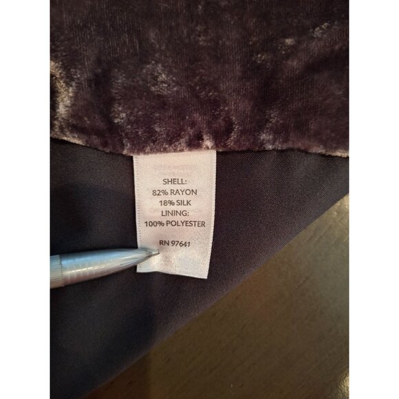 J. Jill Brown Velvet Vest S Rayon Silk Blend Drape Open Front Boho Chic Goth - Picture 4 of 7